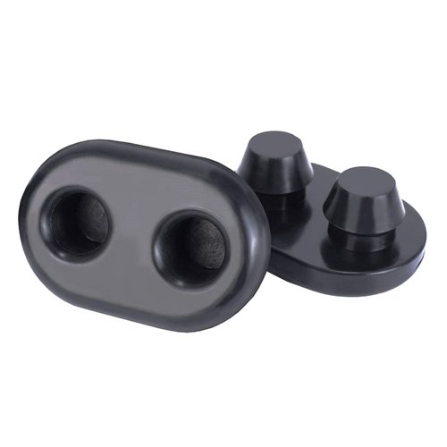 XiyaxiVici 2 PCS Cooler Feet Replacement Non-Slip Non-Scratch Rubber Feet for YETI Coolers Models 45qt 65qt 110qt 145qt, Thickened and Enlarged Soft Rubber Feet Outdoor Camping Protection Black