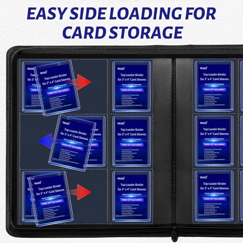 Pink Toploader Card Binder Holds 324 Cards with 20 Bonus Holders