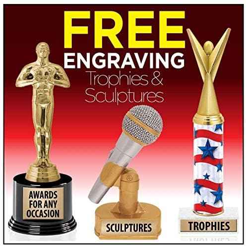 Crown Awards G.O.A.T. Sculpture Trophy, 7" Customizable Award - Add Your Own Engraving