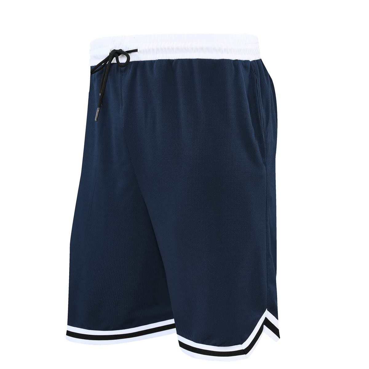 OPALOS 3 Pack Basketball Shorts for Men with Zipper Pockets,Active Athletic Shorts (Navy.Black.Gray-252, M)