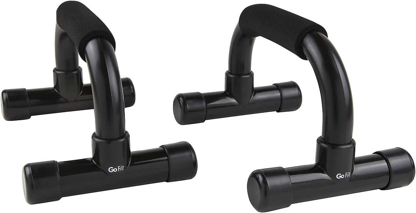 Portable, Comfortable Push Up Bars - GoFit Workout Stands with Ergonamic Handles for Floor Workouts,Black