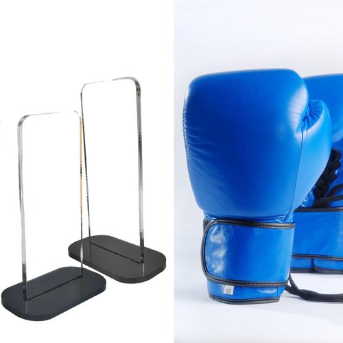 LITAITAI 1 Pack Boxing Glove Stand, Boxing Gloves Display Case, Vertical Boxing Glove Display Stand Baseball Glove Display Holder