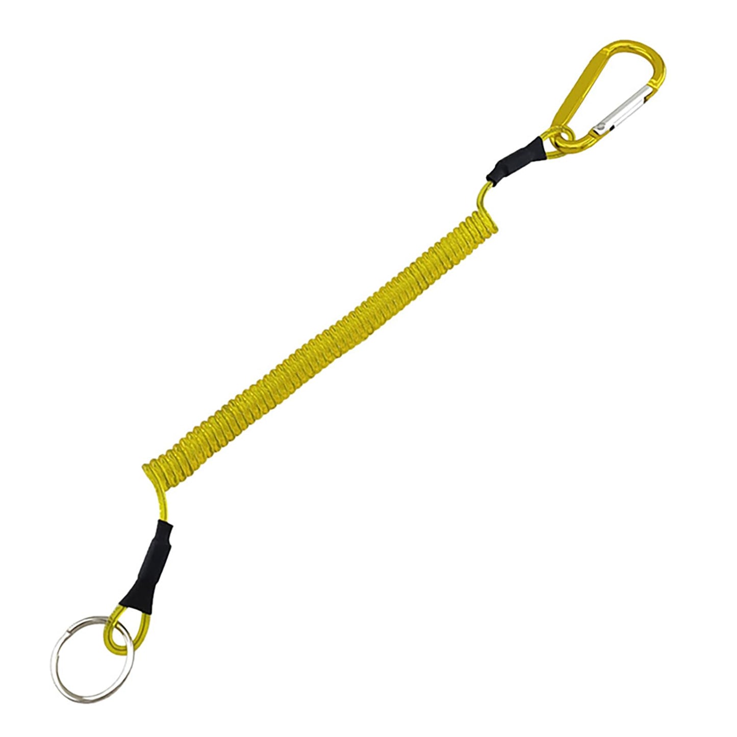 WTGID Carabiner Anti-Lost Rope,Spring Lanyard,Kayak Paddle Leash,Spring Coil Keychain,Retractable Length 10.6 inches,Fishing Lanyard,Retractable Tool Lanyard,Coiled Lanyard,5pcs