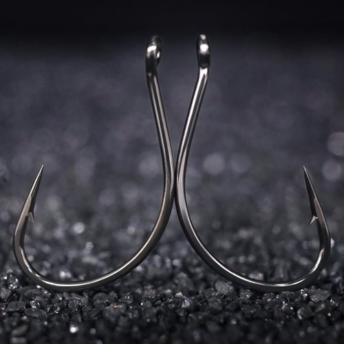 XFISHMAN Drop-Shot-Hooks-for-Bass-Fishing-Split-Shot-Dropshot-Hook-50 Pack (Black, #2)