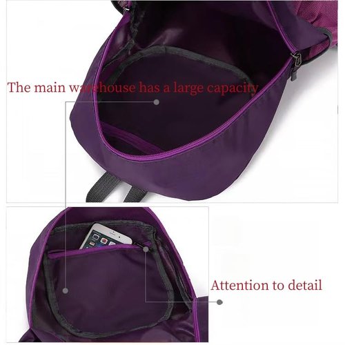 Tonykulas Travel lightweight foldable backpack hiking backpack splash proof compact travel backpack day pack (black)