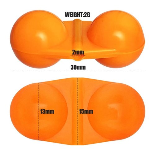 PESSILIN 40Pcs Catfish Rattle Bells, Fishing Double Rattle Bell Fishing Attractor, Catfish Rattles for Fishing, Fishing Alarm Tools
