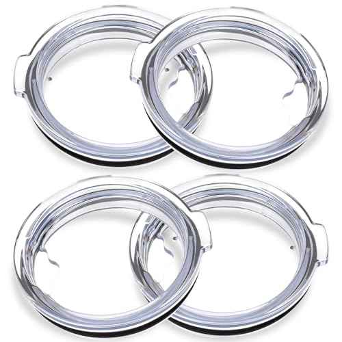20 oz Tumbler Replacement Lids, Splash-Proof Replacement Lid, Replacement Lid for YETI Rambler, Old Style Rtic and More Travel Mugs (4 Pack