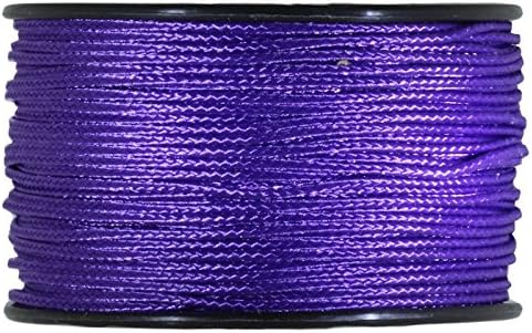 JIG PRO SHOP Black 1.18mm x 125' Micro Cord Paracord - Made in The USA