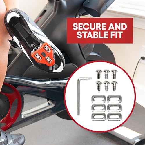 TrubliFit Replacement Delta Bolts Screws Washers for Delta Cleats, Replacement Screws with Allen Wrench Compatible with Delta Bike Cleats, for Indoor Cycling & Road Bikes - Cleats NOT Included, Red