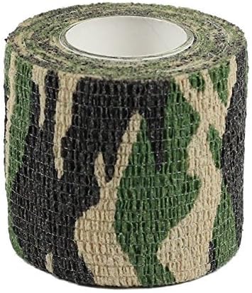 AIRSSON 6 Rolls Camo Tape Camouflage Form Wrap 1.96'' x 177'' Self-Adhesive Camo Stretch Bandage for Flashlights Bicycle Camera