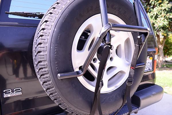 Allen Sports Deluxe 2-Bike Spare Tire Rack - Heavy-Duty Black Bicycle Carrier