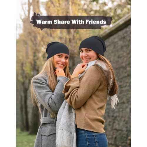 JHYWELL Cotton Beanie Hat Jersey Soft Skull Caps Lightweight Sleep Cap Running Beanies Light Weight Chemo Hat for Men & Women