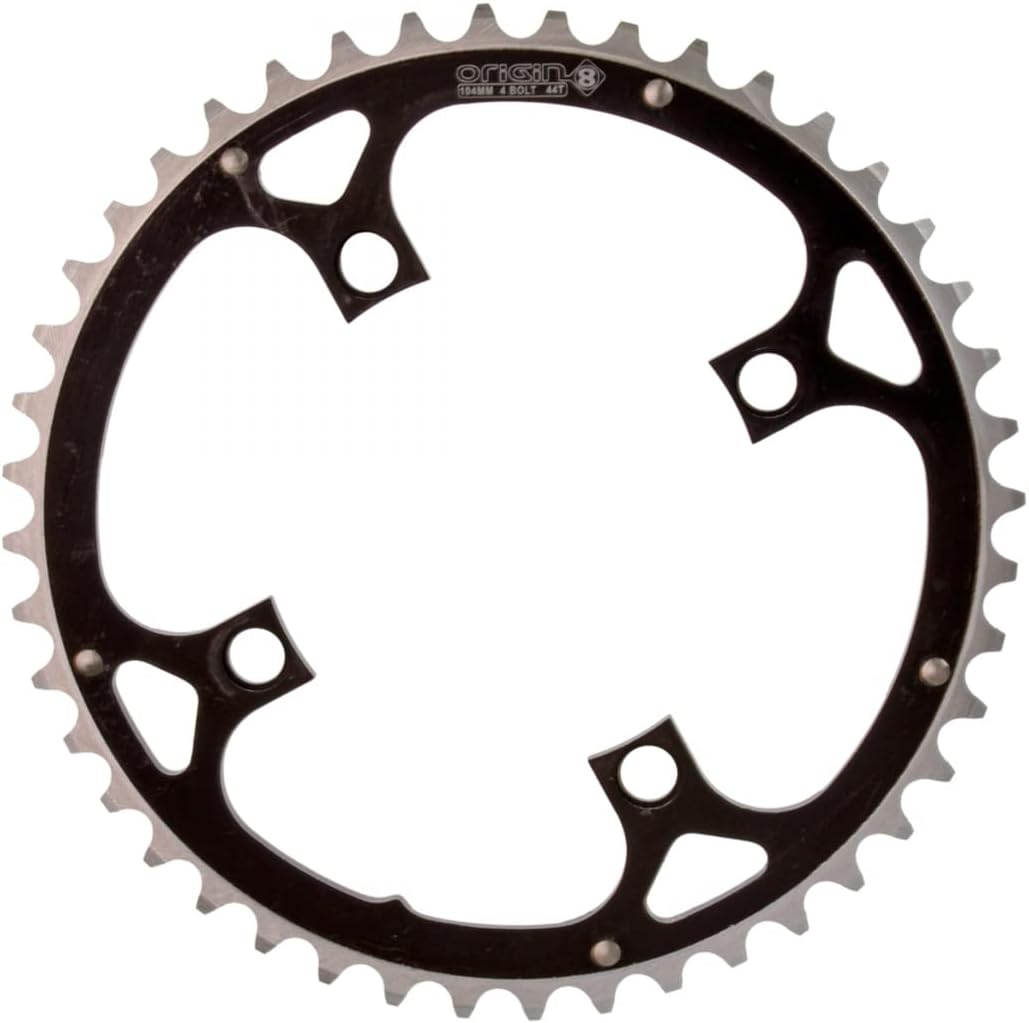 Origin8 Alloy Ramped Chainrings, Black/Silver