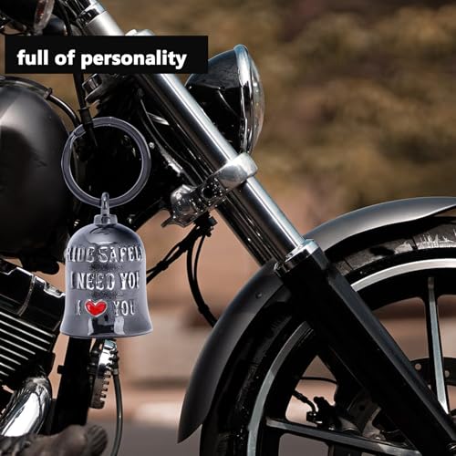 Motorcycle Angel Bell for Men & Women Black Silver Biker Safety Accessory