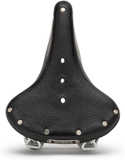 Brooks England B67 Short, Leather Bike Saddle with Suspension Springs