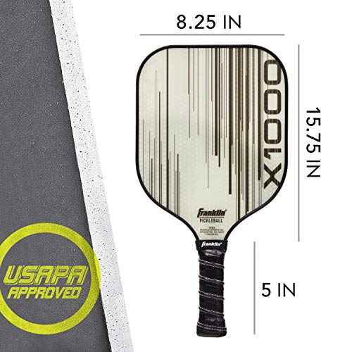 Franklin Sports Pickleball Paddle - X-1000 Polypropylene Core Pickleball Racket - Official USA Pickleball (USAPA) Approved Pickleball Paddle - Lightweight Pro Racket - 8mm Thick Core