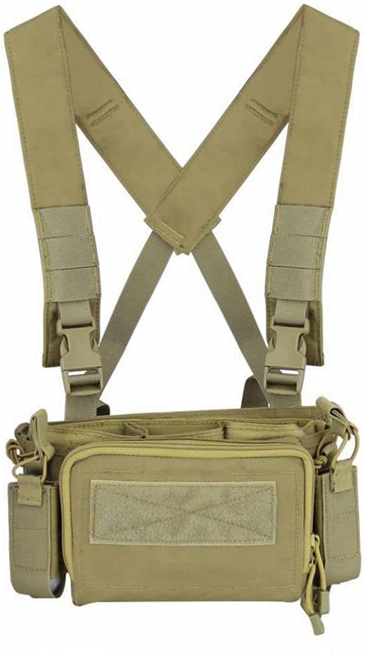 Micro Chest Rig with 5.56/ 9mm Airsoft Mag Pouch & Tactical X Harness