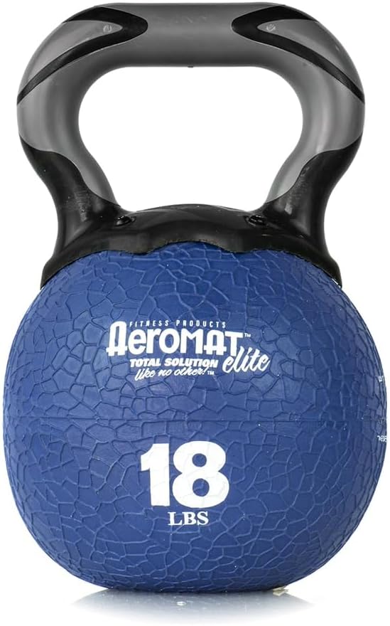 AEROMAT Elite Kettlebell Medicine Ball Blue 18 lbs