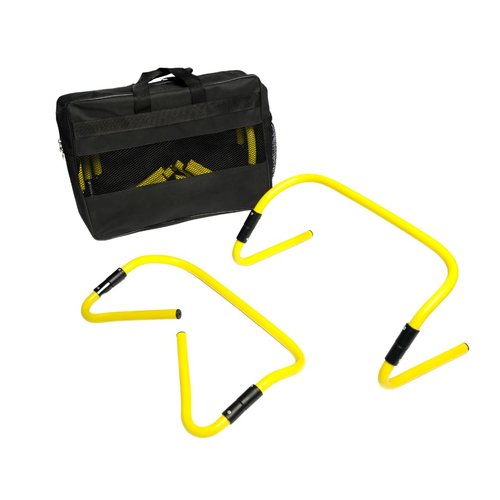 Sports Invasion Adjustable Speed Training Hurdle Set of 6 (Adjust to 9" or 12") with Carrying Bag