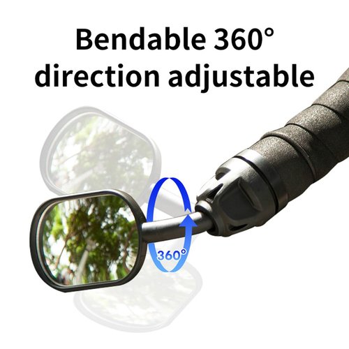HSayoli Bike Mirrors,HD Glass Bicycle Rearview Mirror, Safe Cycling Rearview Mirror, 360 Degrees Adjustable Rotate