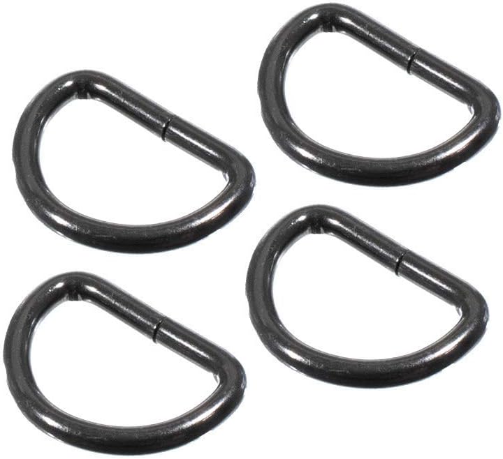 West Coast Paracord 10 Pack - Black Metal 3/4 Inch D-Rings