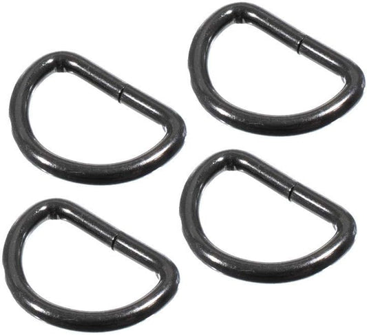 West Coast Paracord 10 Pack - Black Metal 3/4 Inch D-Rings