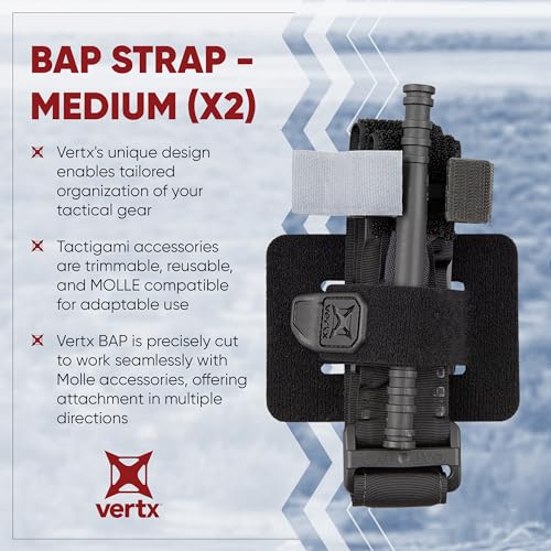 Medium Black Tactical Belt Adapter Panel for MOLLE Gear - 2 Pack