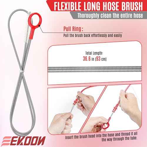 Feekoon Reservoir Hydration Bladder Cleaning Kit, Water Bladders Cleaner Set Includes Brushes, Drying Collapsible Frame and Carrying Bag, Water Reservoir Cleaning Tools for Hydration Backpack