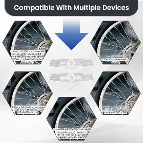 simarro 4PCS Bike Wheel Spoke Reflectors, Bicycle Reflectors for Night Riding Safety Warning Spoke Reflector for Mountain Bikes and Road Bikes