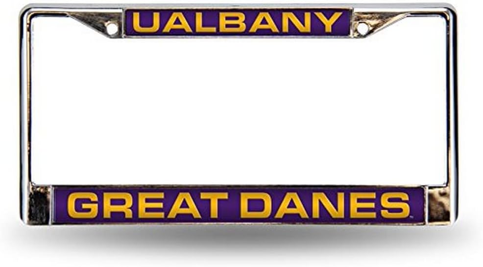 Rico Industries NCAA Unisex-Adult Laser Cut Inlaid Standard Chrome License Plate Frame