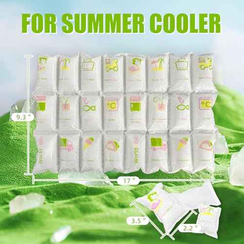 WORLD-BIO Dry Ice Packs for Shipping & Coolers, Shipping Ice Sheets for Coolers Reusable, Long Lasting Dry Ice for Shipping Food, Keep Food Drink Cold,17'' X 9.3'' 96 Cells