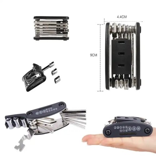 Zuobeiyi Bike Repair Tool Kit Portable, 16 in 1 Bicycle Multitool with Tire Levers Hex Spoke Wrench for Road Mountain Bikes Cycling Maintenance, 27 Pieces