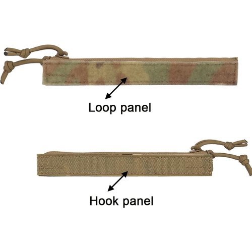 Tactical Vest Zipper Insert Pocket for Vest Combat Crye AVS Hook and Loop YKK Double Zipper Panel Storage Pouch