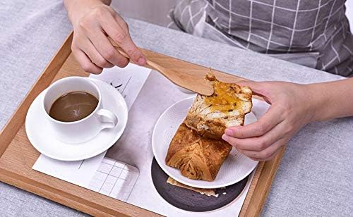 Wood Butter Knife Cheese Spreader 6.5", Set of 6, Restaurant Grade