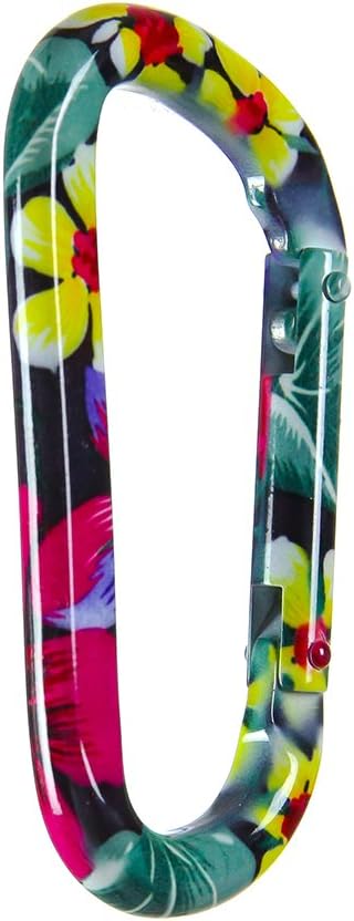 Fusion Climb I-Clip 3.25" Aluminum Novelty Design Compact Carabiner Keychain Backpack Snap Hook Mystery Garden 5-Pac