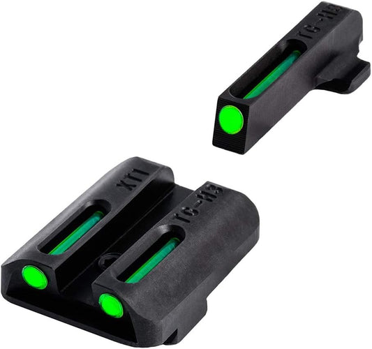 Truglo TFO Tritium & Fiber-Optic Handgun Sight Snag-Resistant Glowing Front & Rear Night Sights, Compatible with Springfield Armory XD Series