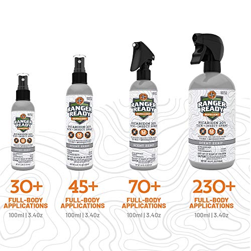 Insect Repellent Spray with Picaridin, Scent Zero - 8 oz. Pack of 1