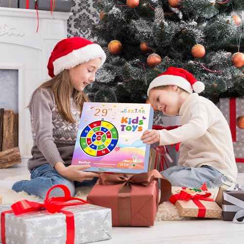 BooTaa 29" Large Dart Board for Kids, Kids Dart Board with Sticky Balls, Boys Toys, Indoor/Sport Outdoor Fun Party Play Game Toys, Birthday Gifts for 3 4 5 6 7 8 9 10 11 12 Year Old Boys Girls