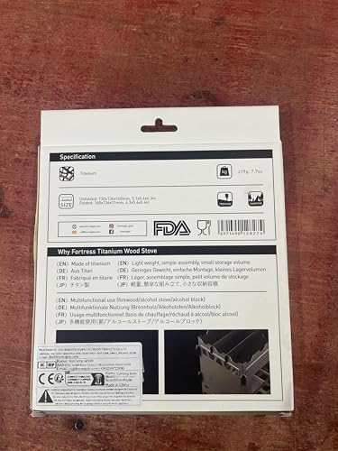 Fire-Maple Fortress Titanium Wood Stove - Ultra-Lightweight, Compact & Multi-Use Stove for Camping, Hiking & Backpacking