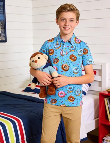 Boys Polo Shirt Short Sleeve Golf Clothes 5-14 Years Pink Blue Variation 7-8 Years