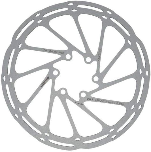 160mm SRAM CenterLine Silver Disc Brake Rotor - 6-Bolt for Superior Stopping Power
