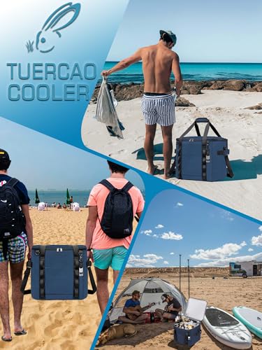 Insulated Cooler Bag 9x9x9/10x10x10/12x12x12/14x14x14 with Detachable Strap - Dark Blue, 12 Qt