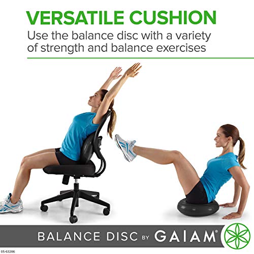 Gaiam Balance Disc Wobble Cushion Stability Core Trainer for Home or Office Desk Chair & Kids Alternative Classroom Sensory Wiggle Seat