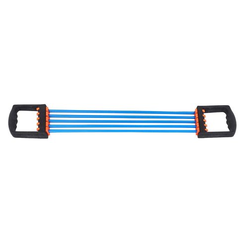 Chest Expander for Men with 5 Removable Ropes Hand Grip Strengthener Resistance Bands for Pilates Push Ups Full Body Home Gym Workout Band Blue