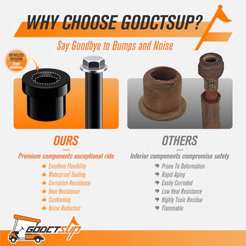 Golf Cart Front Bushing Kit with Screws for Club Car Precedent 2004+