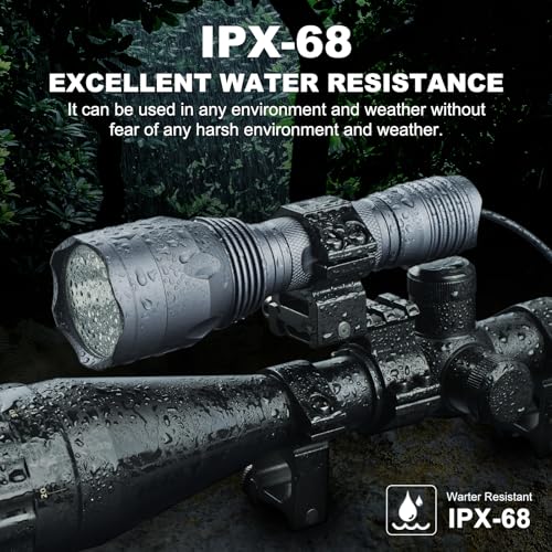 ANEKIM Green Hunting Light Kit - 1800 Lumens, 1200m Range, Waterproof
