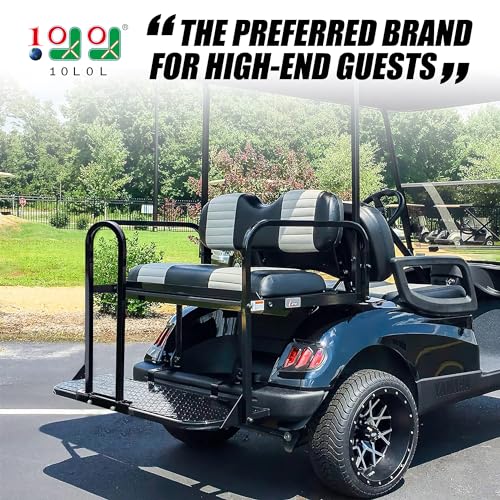 Heavy Duty Metal Rear Seat Safety Grab Bar for Golf Carts - Universal Fit for EZGO TXTXV, Club Car, Black