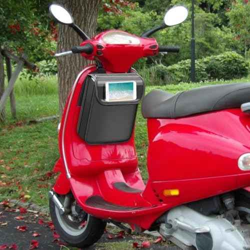 Electric Scooter Bag Storage Pouch Handlebar Attachement Large Capacity with Waterproof Phone Holder Pocket Front Hanging Bags Organizer for Bike Handle Bar eBike Motorcycle Bicycle Escooter