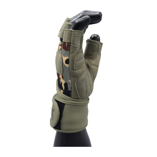 MRX BOXING & FITNESS Weightlifting Gloves for Men Workout Mens Wrist Support Lifting Male Gym | Accessories Weight Fingerless Exercise Powerlifting Olive Green 2628-OLV-L