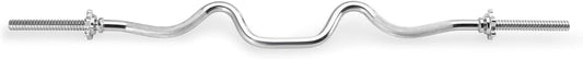 Marcy 1 inch Standard Curl Bar with Spin-Lock Collars Weightlifting Strength Training Home Gym Accessory for Triceps and Biceps